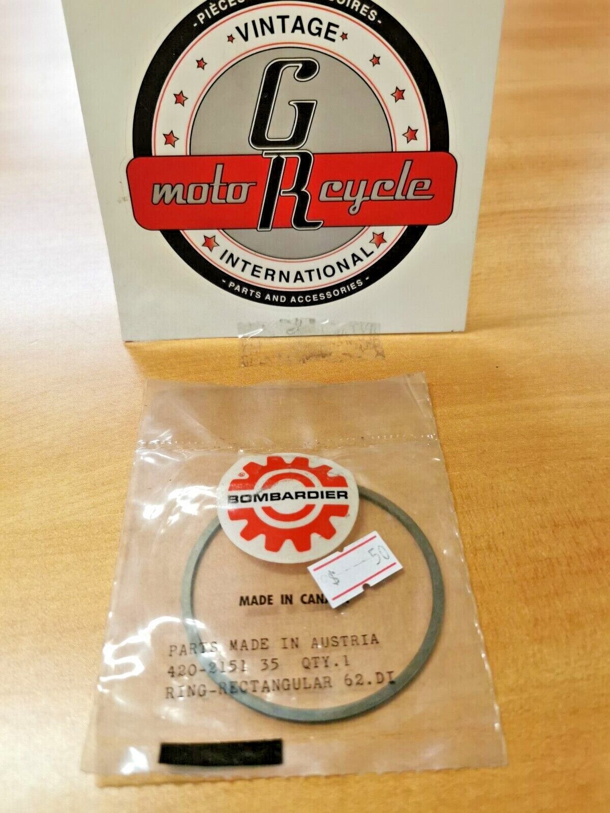 NOS CAN-AM TNT PISTON RING 62MM STD 420-215-135 CA2