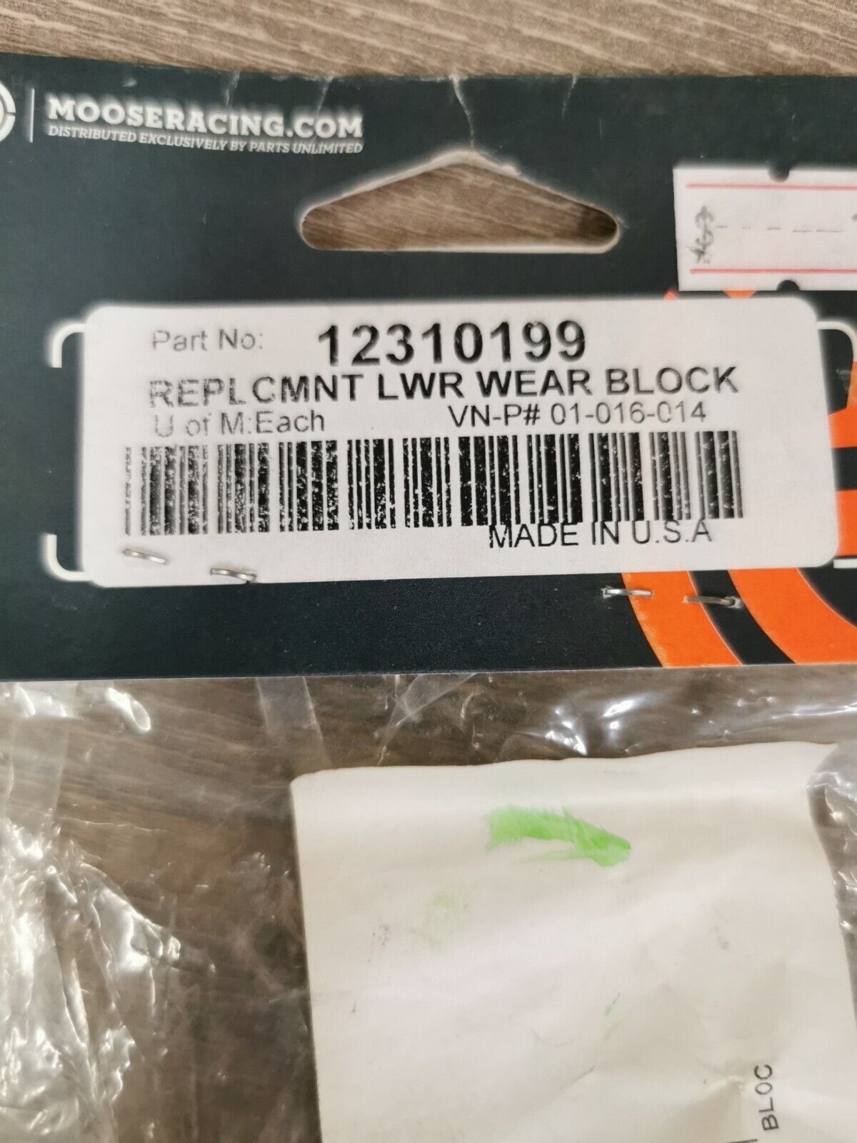 NOS MOOSERACING CRF250R KX250 Replacement CHAIN GUIDE LOWER BLOC 1231-0199 J38