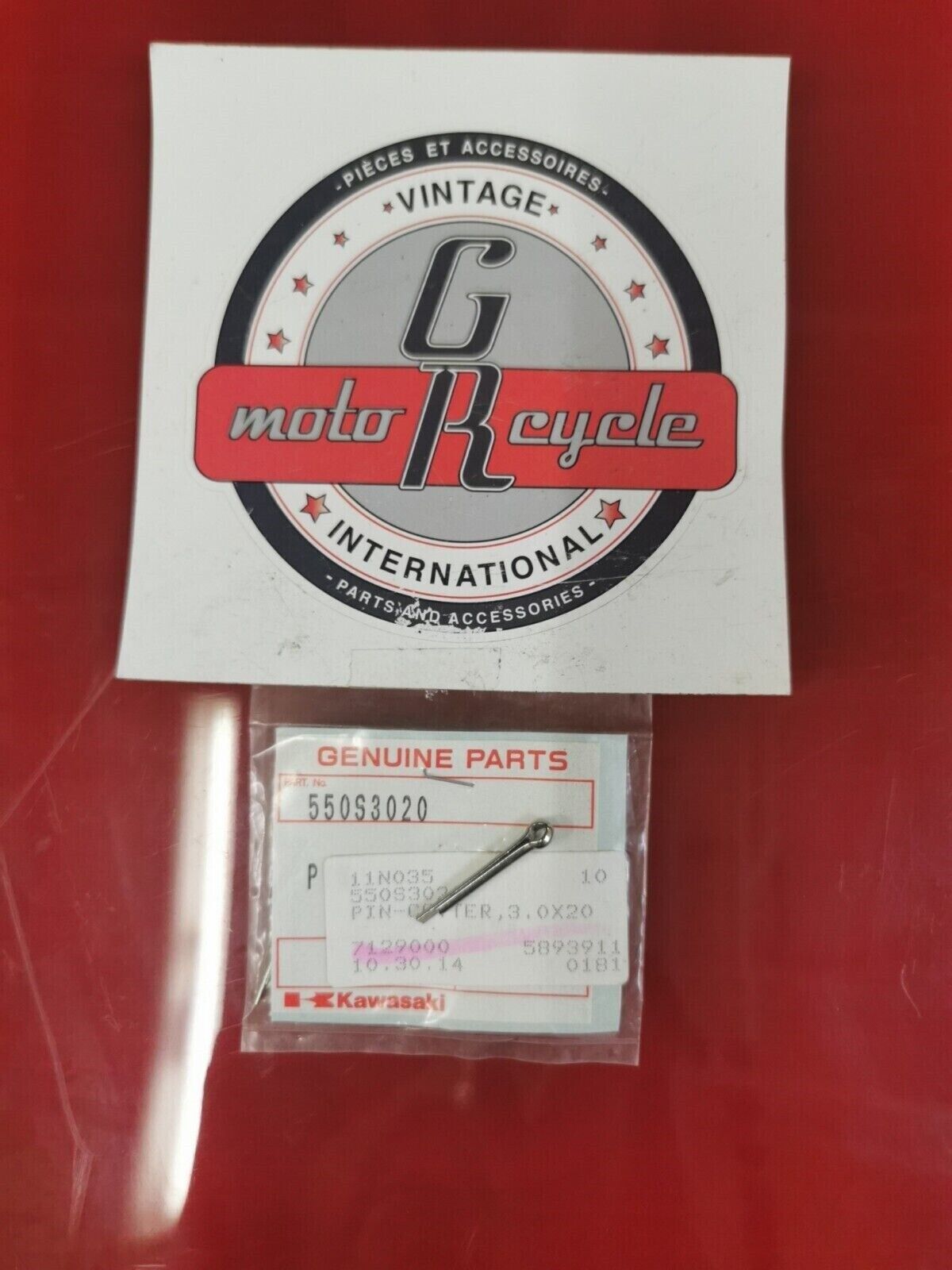 NOS KAWASAKI KX100 COTTER PIN 550S3020 K33
