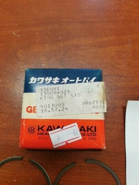 NOS Kawasaki G3SS G3TR G4TR KV100 PISTON RING SET STD 13008-023 K38