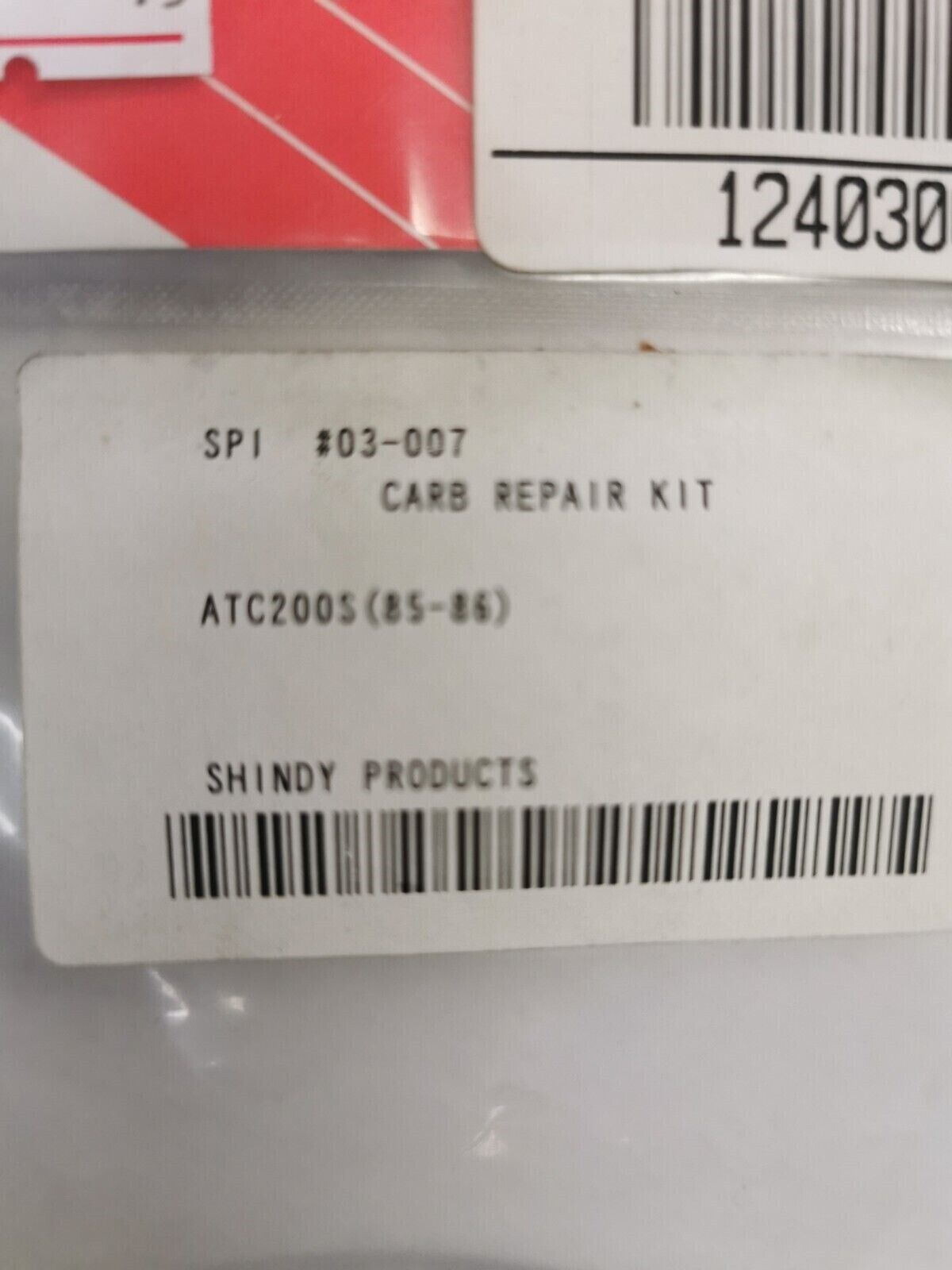 NOS SHINDY ATC200S 1984 1985 CARBURATOR REPAIR KIT 03-007 J20