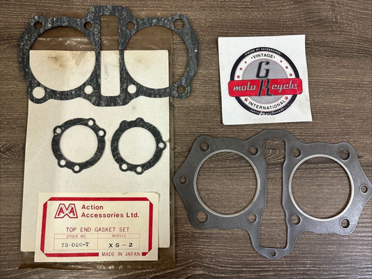 NOS ACTION ACCESSORIES XS2 TOP END GASKET KIT INCOMPLETE 73-020-T J63