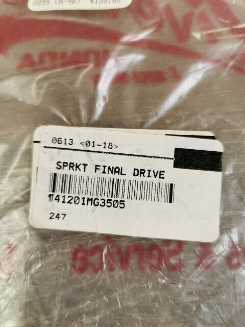 NOS HONDA XR600R XR250 XR500R ALUMINIUM REAR SPROCKET 48T 41201-MG3-000 H157