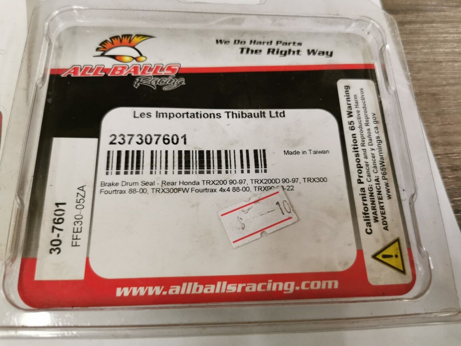 NOS ALL BALLS TRX200 TRX200D TRX300FW BRAKE DRUM SEAL KIT 30-7601 J52