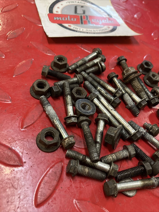 Kawasaki KDX200 1987 engine motor crankcase cylinder nut hardware