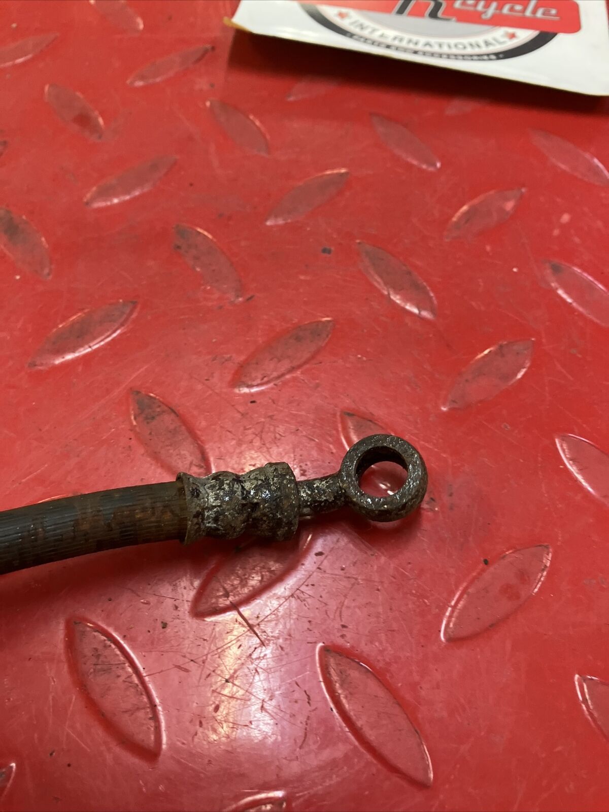 Yamaha RD400 1977 rear brake hose line pipe 1976