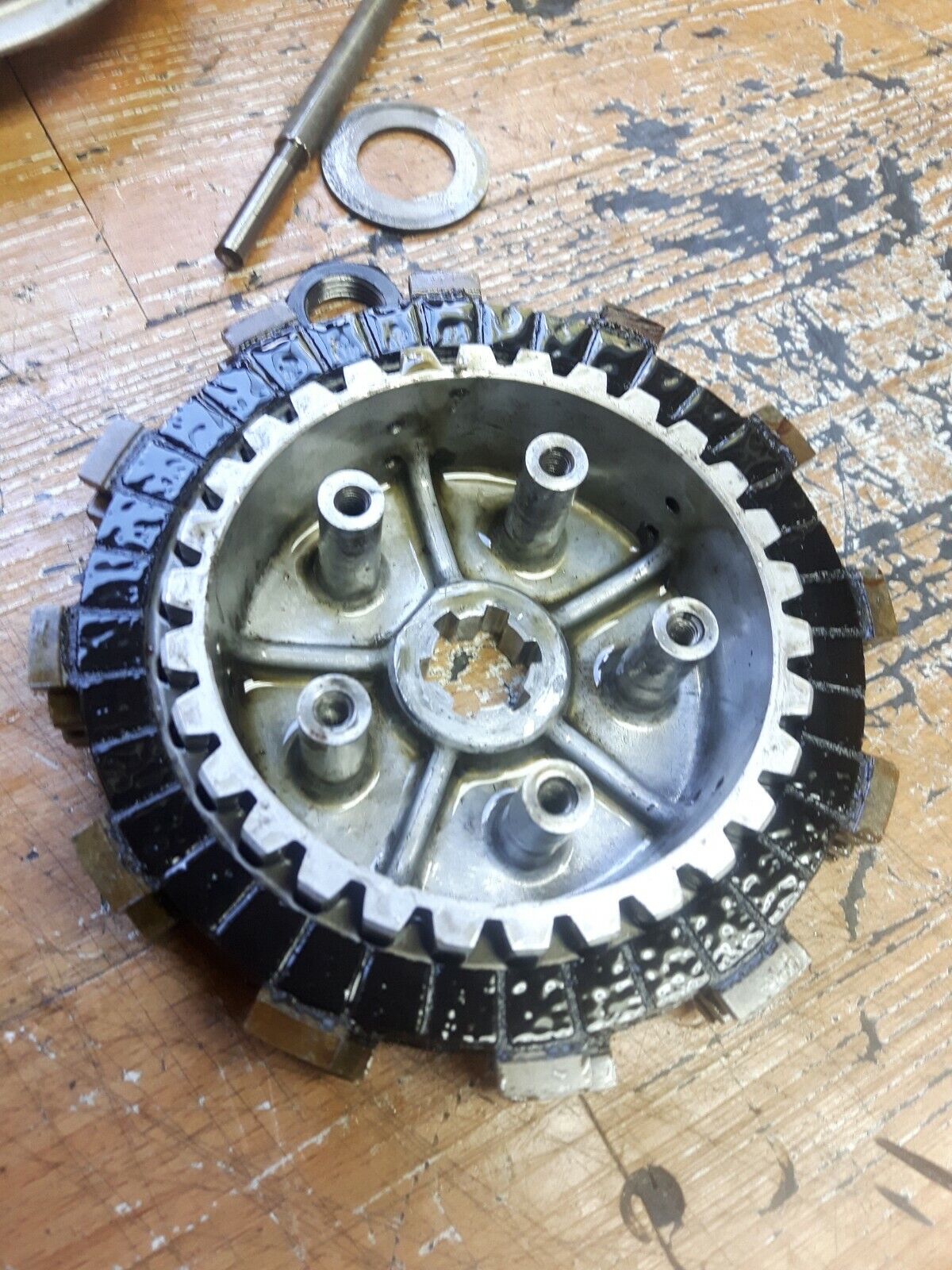 Kawasaki KLX125L 2003 complete clutch basket hub pressure plate 2004 2005 2006