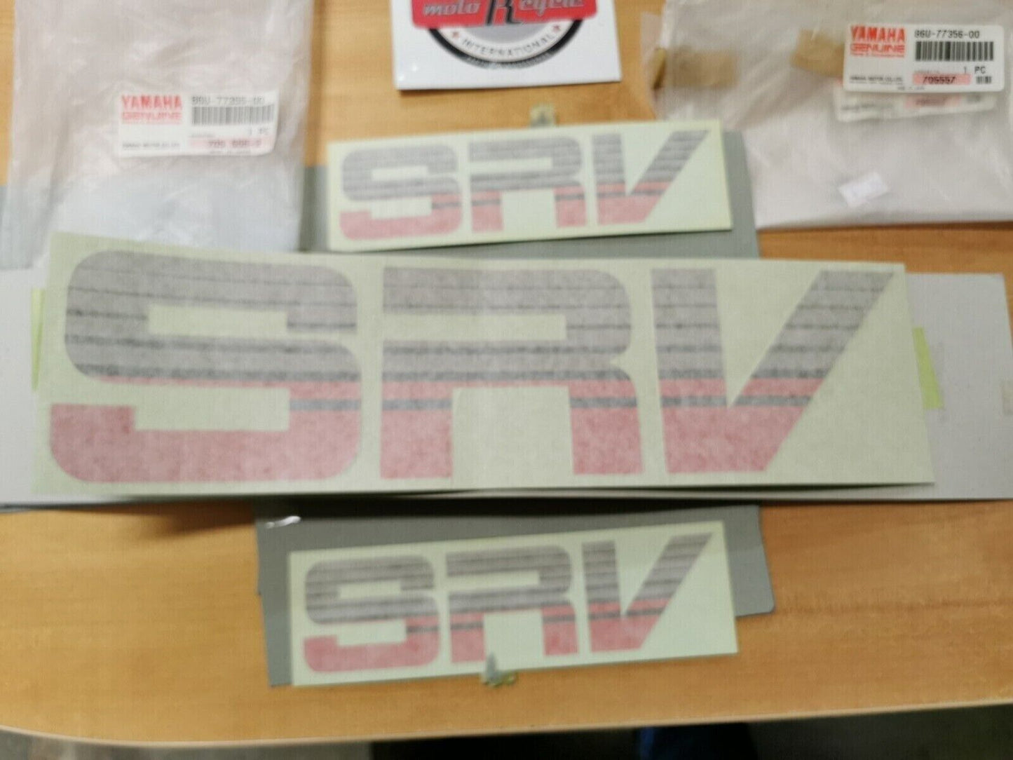 NOS YAMAHA SRV 1989 Emblem Part Number KIT 86U-77356-00-00 86U-77355-00 Y49