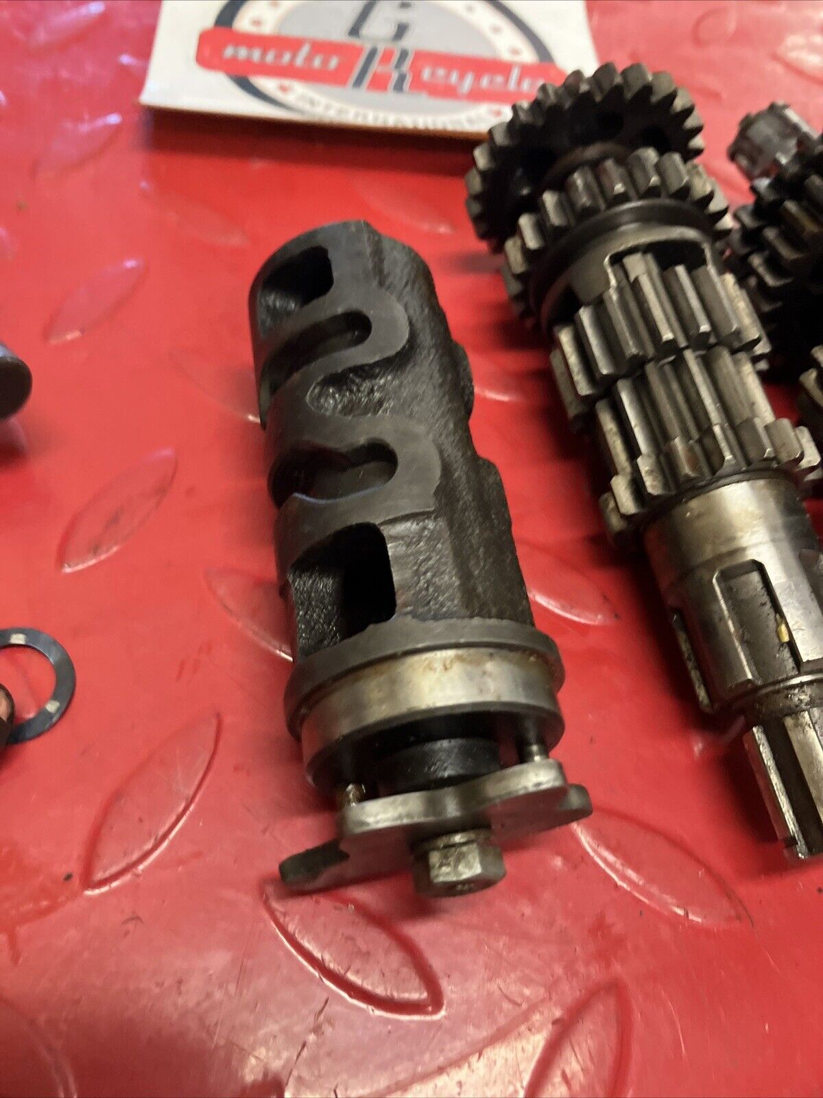Honda XR75 1973 transmission fork drum shaft gear 1974 1975 1976