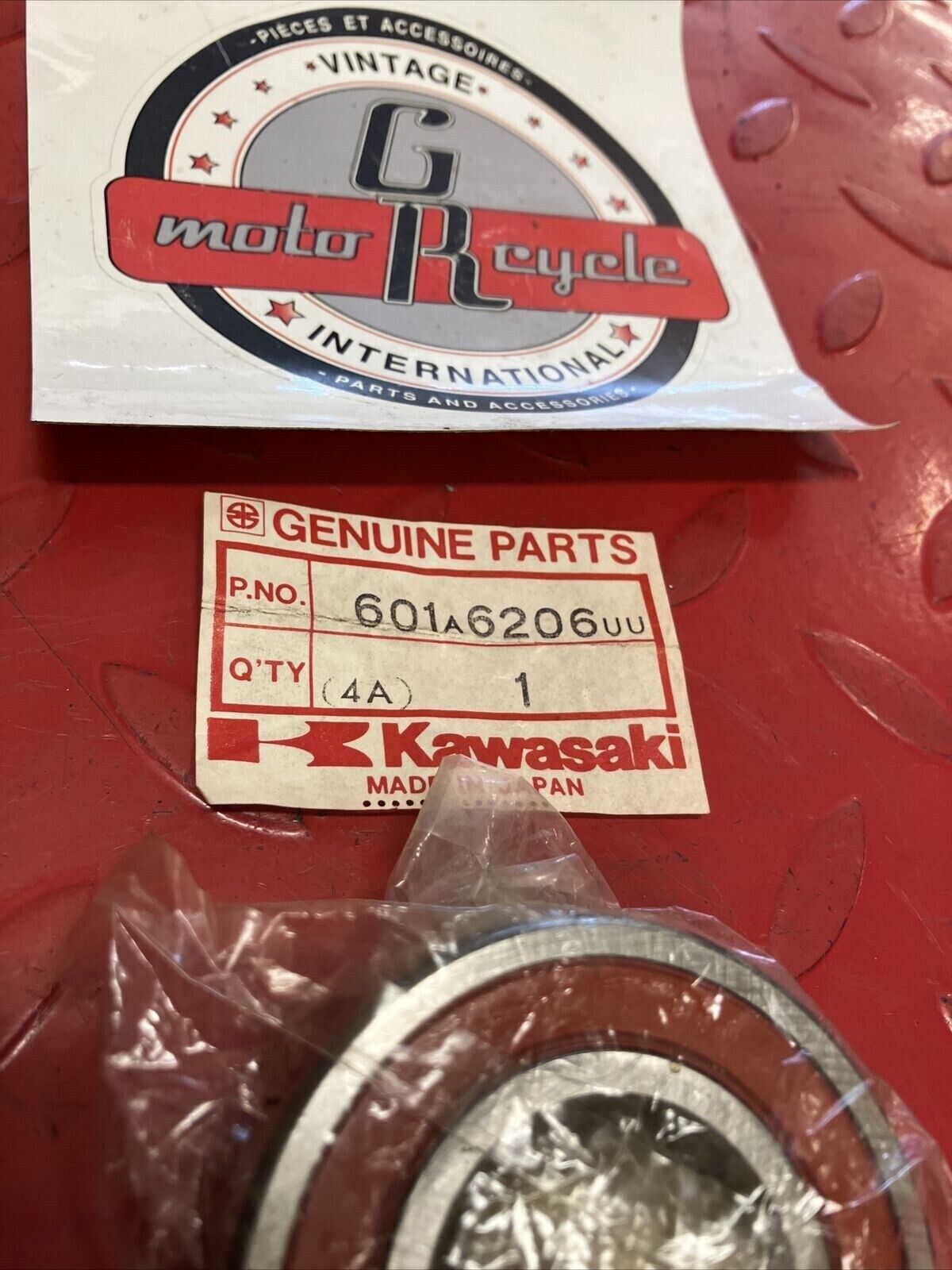 NOS KAWASAKI BALL BEARING 601A6206UU K11