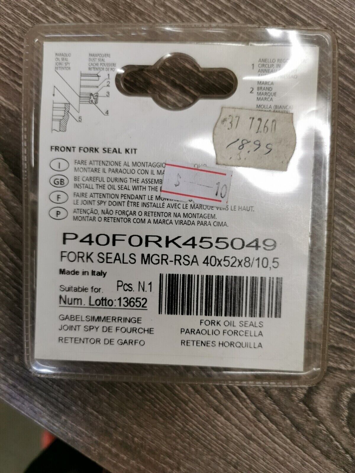 NOS ATHENA XR200R KDX175 KX250 TT250 FORK SEALS 37-7206 J35