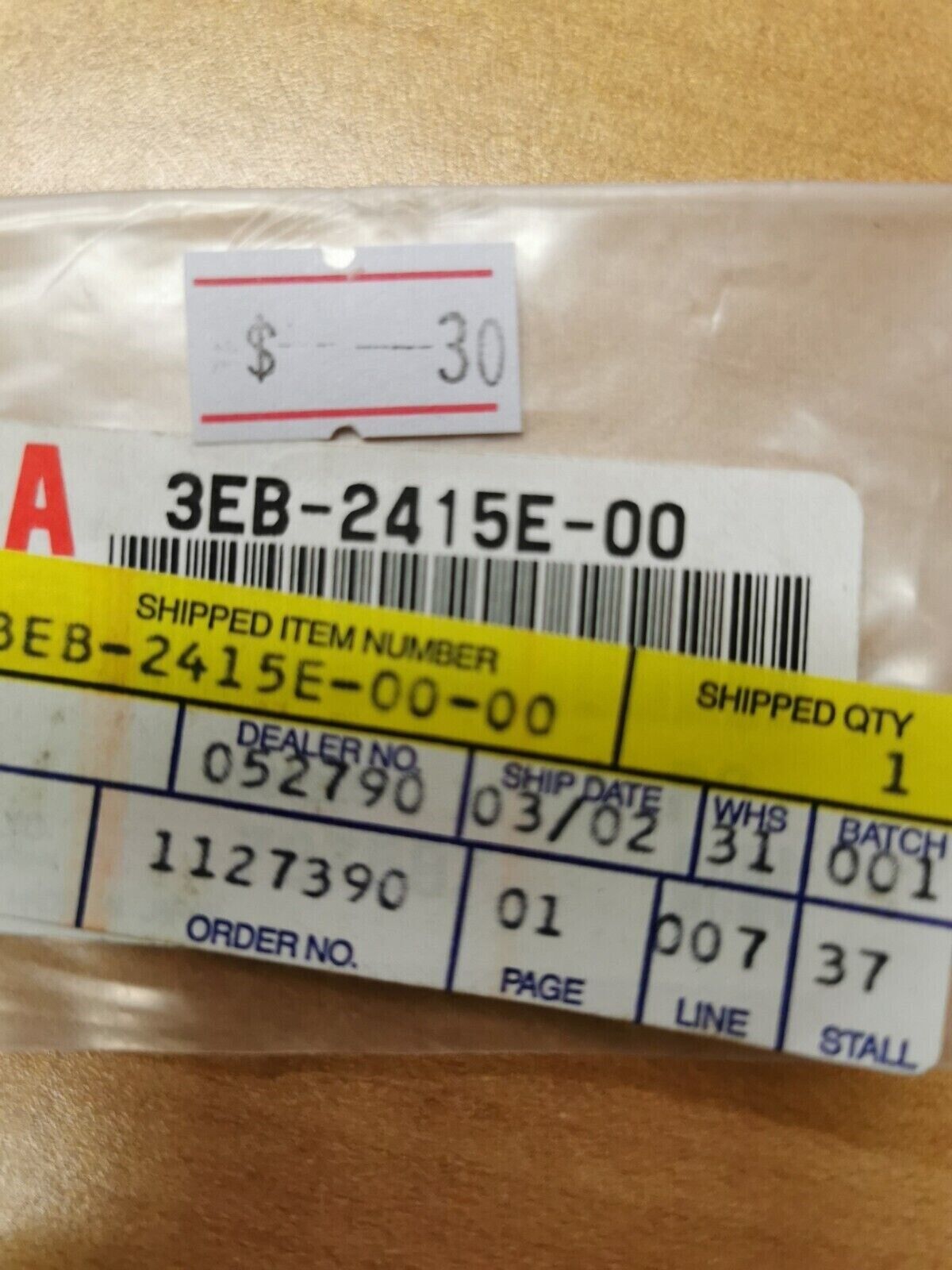 NOS YAMAHA SRX700 1999 LABEL CAUTION 3EB-2415E-00 Y49