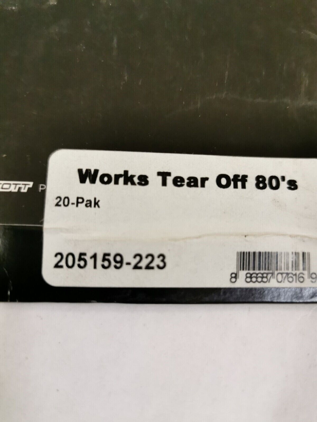 NOS SCOTT Clear Works Tear-Offs for 80s and Recoil Goggles  205159-223 J24