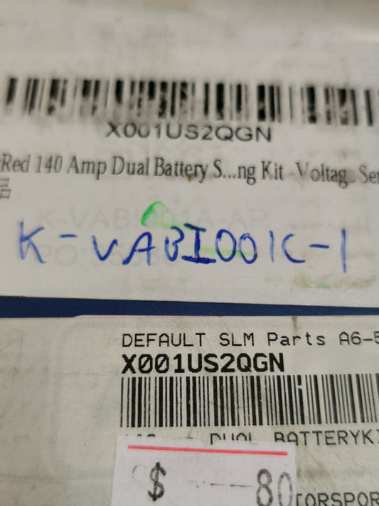 NOS ATEM POWER FieryRed 140 Amp Dual Battery Smart Isolator Kit k-vabi001c-1 J2