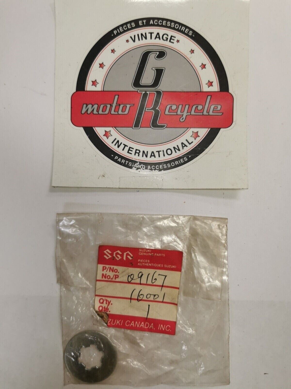 NOS SUZUKI WASHER 09167-16001 S29