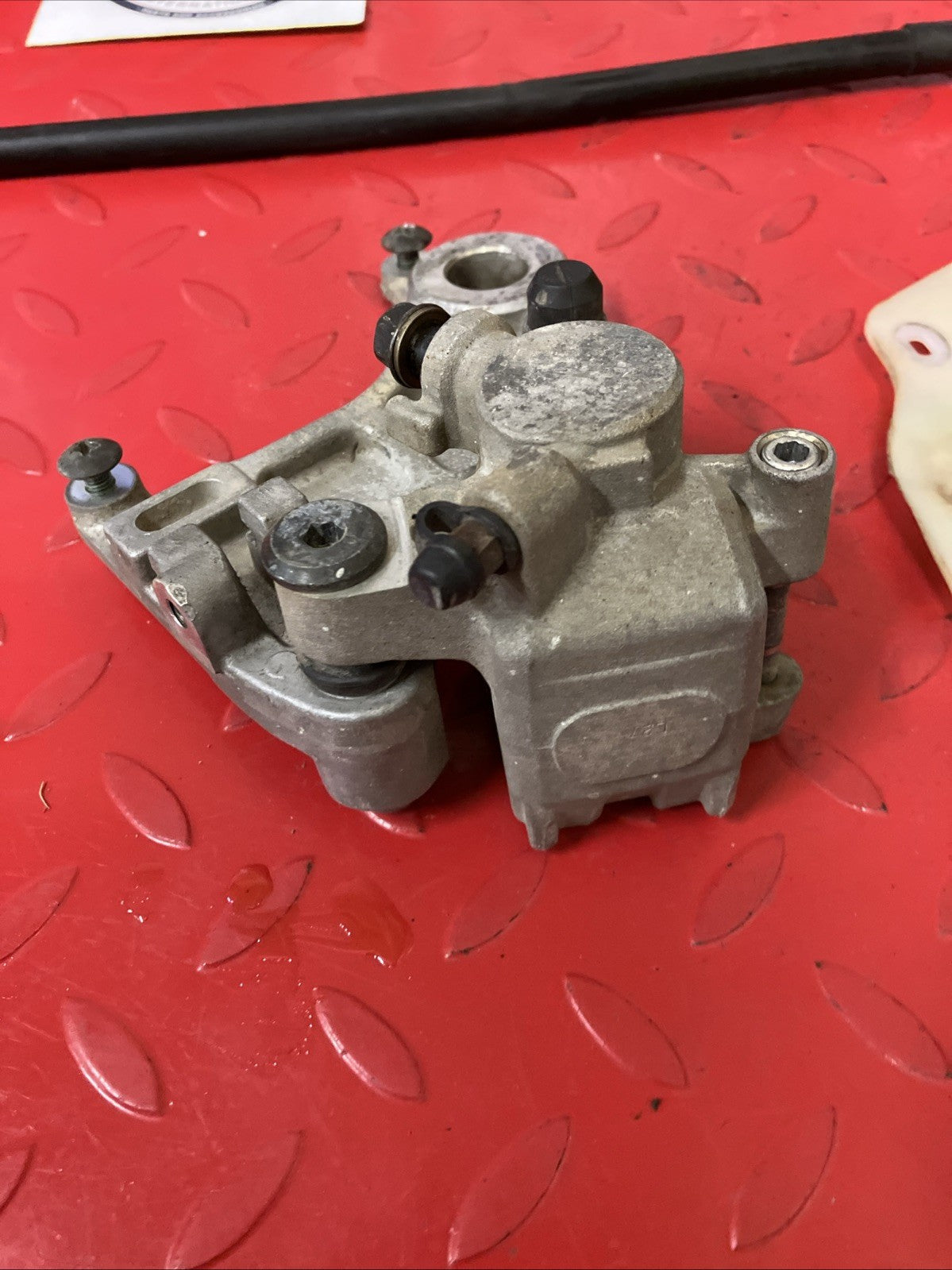 Honda CR250R 1991 Rear brake assembly caliper master cylinder hose 125 500 1990