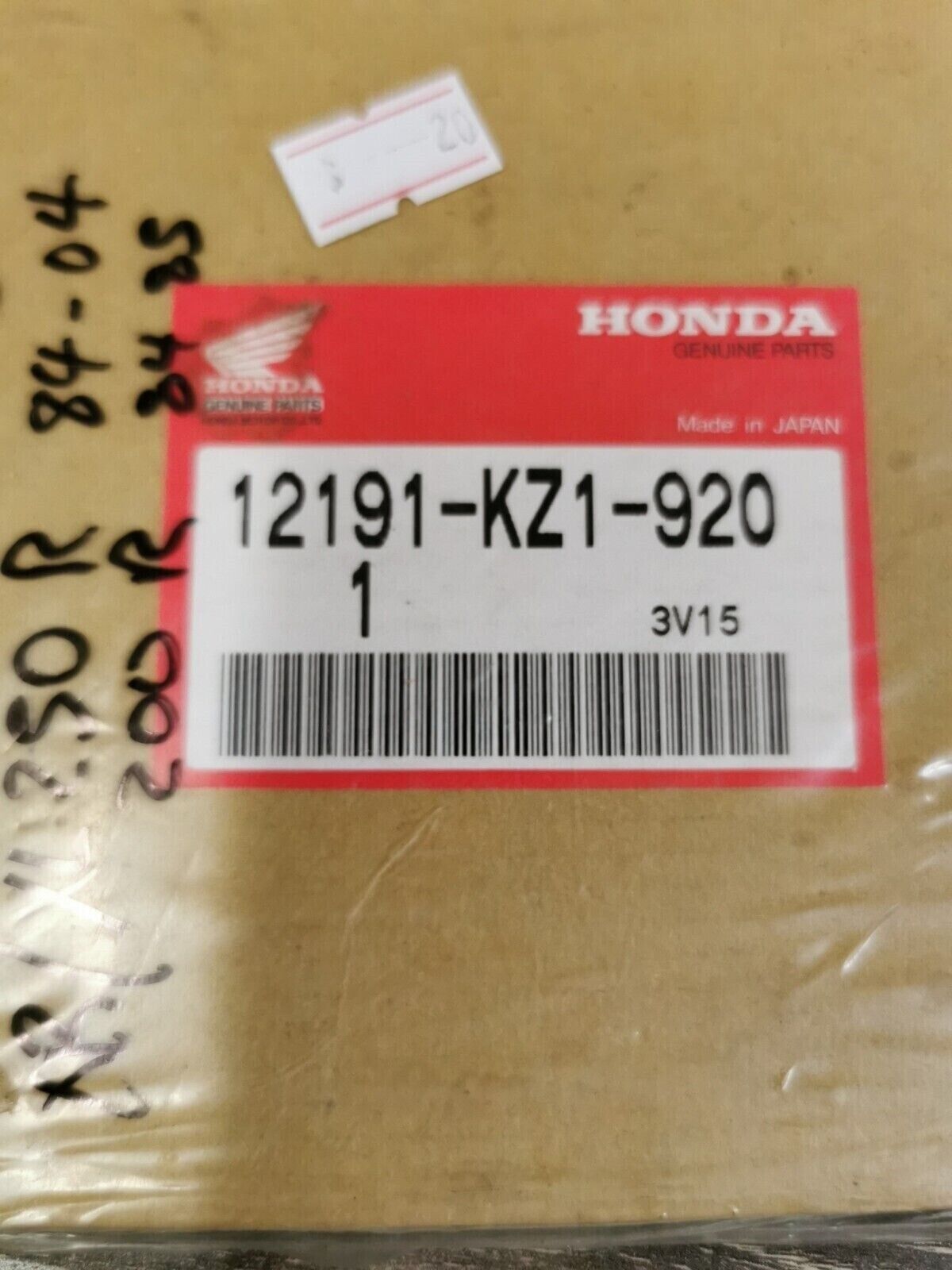 NOS HONDA XR250R XL250R 1984- 2004 XL200R 1984 1985 GASKET 12191-KZ1-920 H49