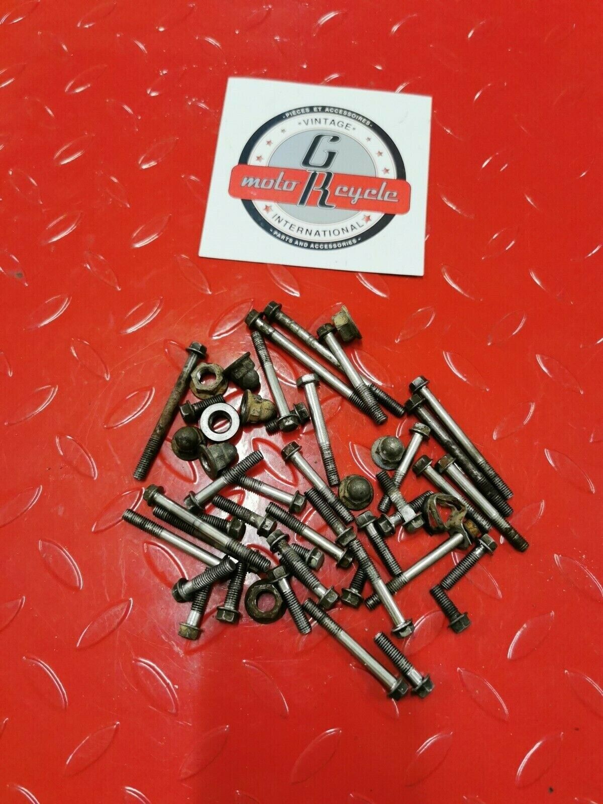 Suzuki RM250 1990 engine motor crankcase cover head cylinder nut bolt hardware