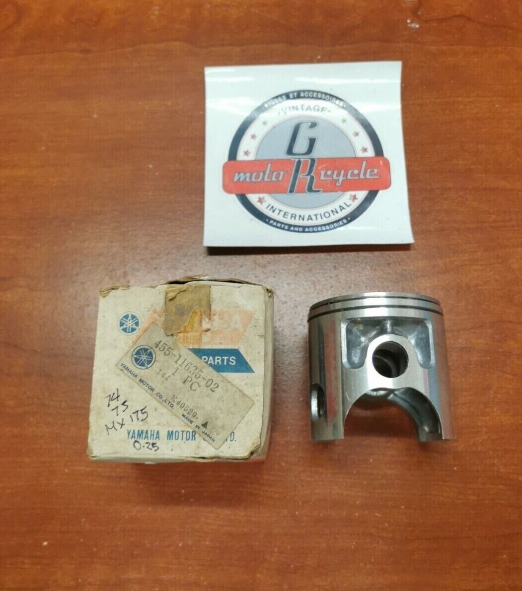 NOS Yamaha 1974 1975 MX175 PISTON 1ST O/S 0.25 (66.25MM) 455-11635-02-00 Y86