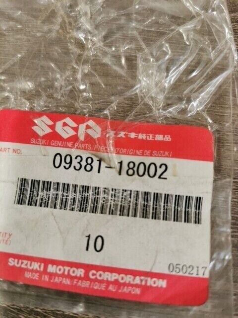 NOS SUZUKI DR250 DS250 GR650X GS1000 GS1100GL GS450ET CIRCLIP 09381-18002 S57