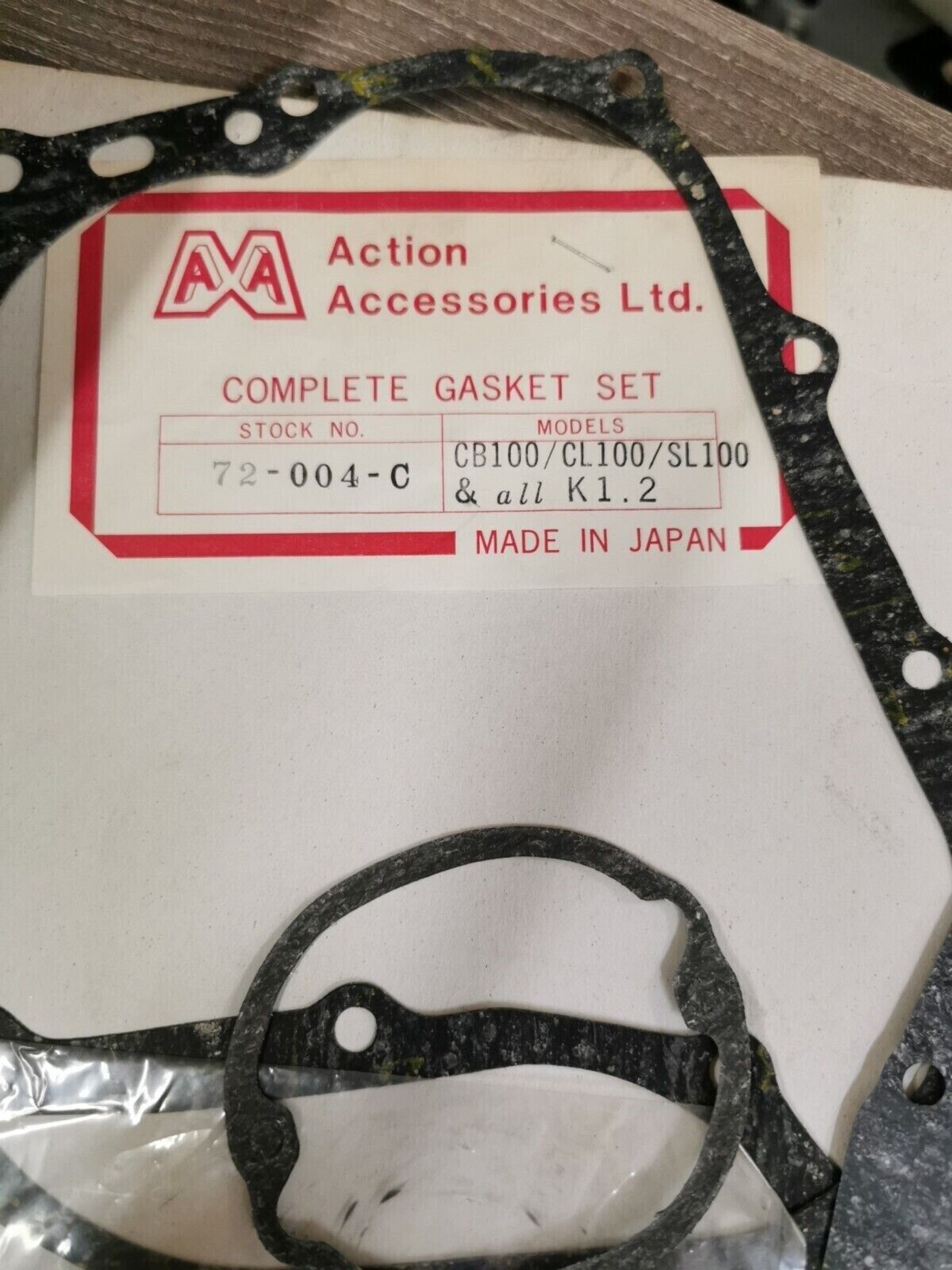 NOS MA HONDA CB100 CL100 SL100 INCOMPLETE GASKET KIT SET 72-004-C J47