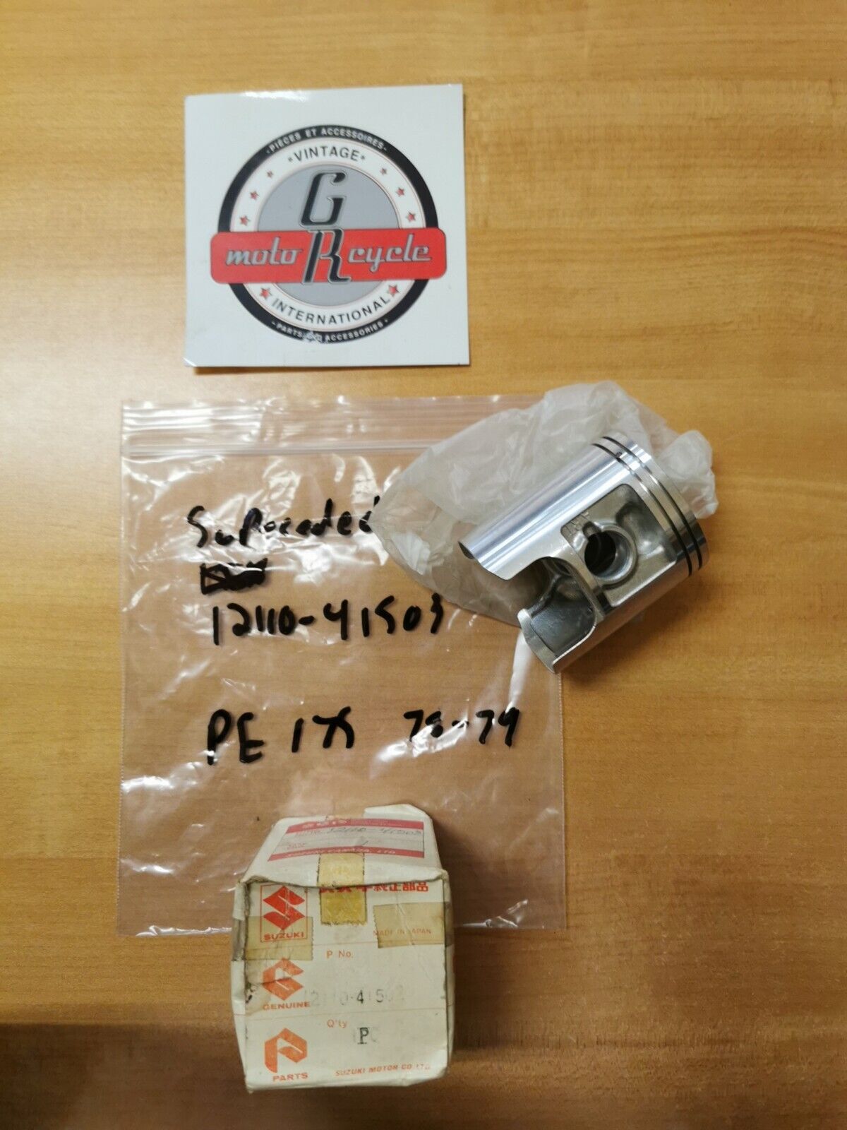 NEW NOS SUZUKI PE175 1978 1979 PISTON 12110-41502 SUPERSEDED BY 12110-41503 S7
