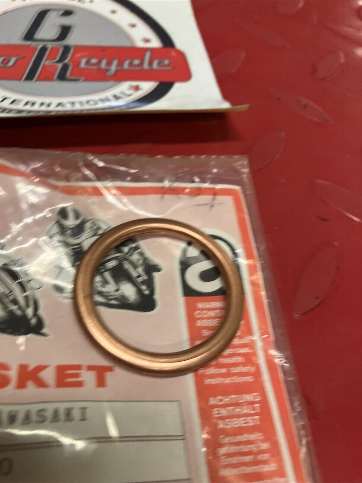 NOS KAWASAKI EXHAUST PIPE GASKET 18067-018 17-3801 KP GASKET K20