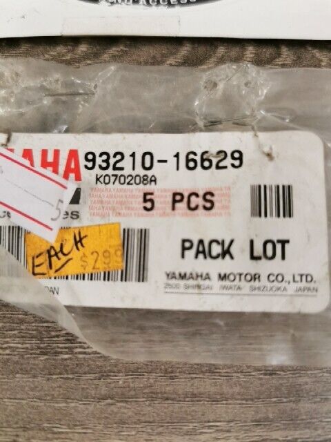 NEW NOS YAMAHA BW200ET YFM200N XT125K TW200WC O RING 93210-16629-00 Y112