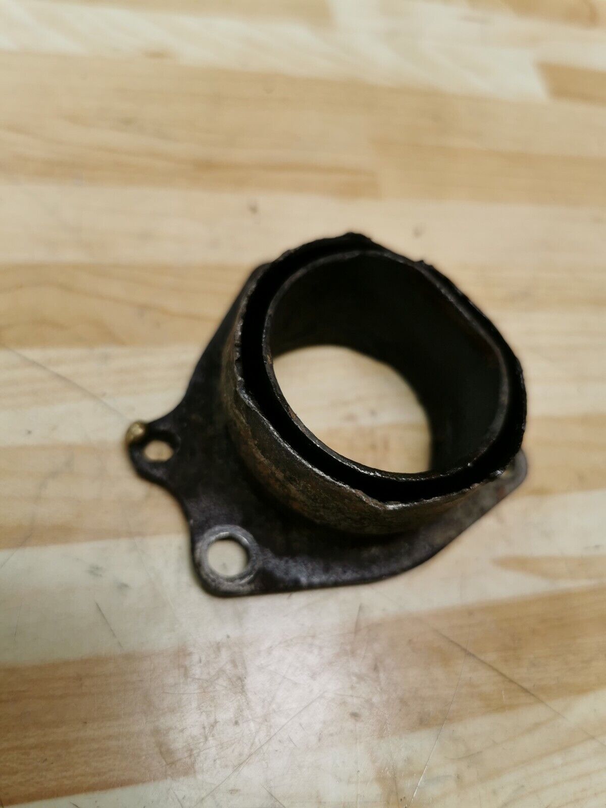 Suzuki RM125 1981 exhaust manifold header pipe flange 1982 1983