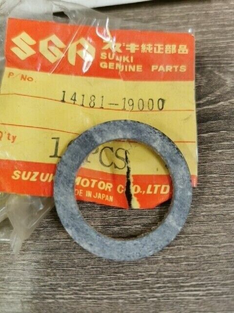 NOS SUZUKI MT50 1973 RV50 1981 1983 GASKET EXHAUST PIPE 14181-19000 S54