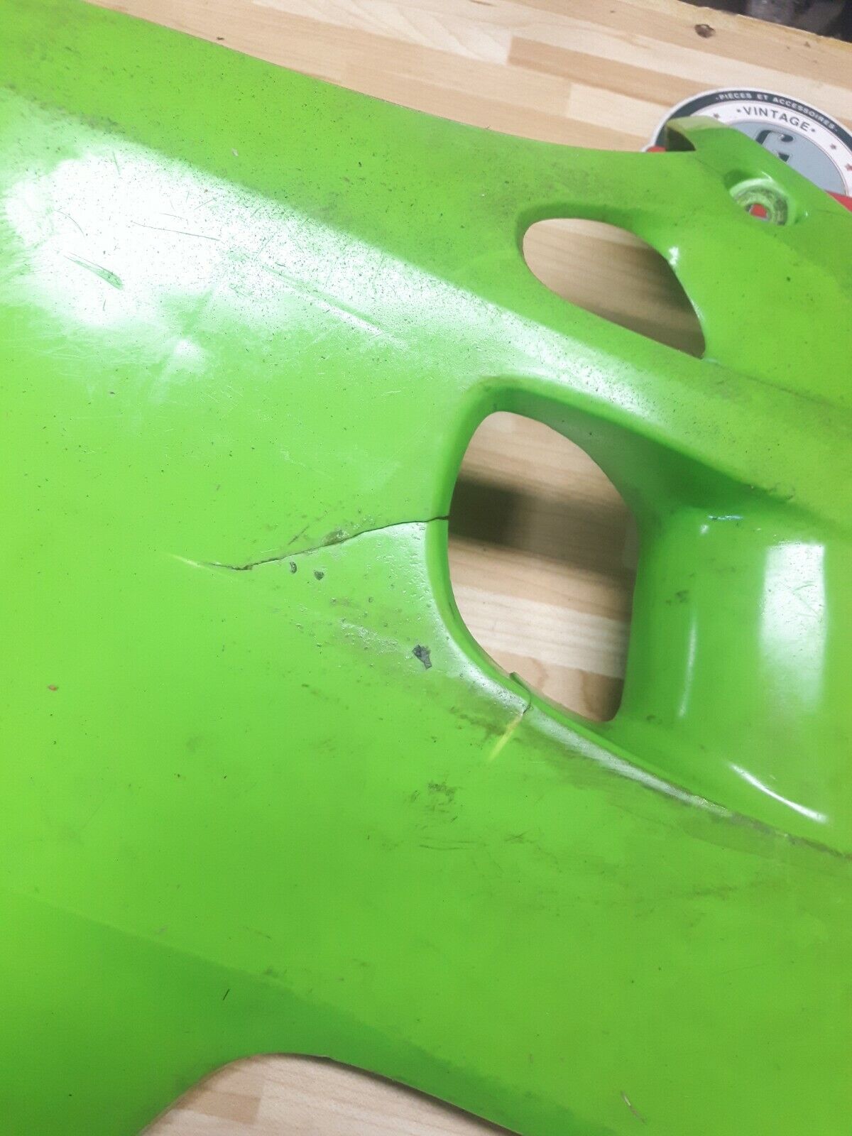 Kawasaki KX250 1993 left side fuel tank radiator shroud cover plastic KX125
