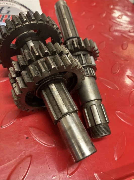 Honda CR125R 1984 transmission mainshaft countershaft main counter shaft gear