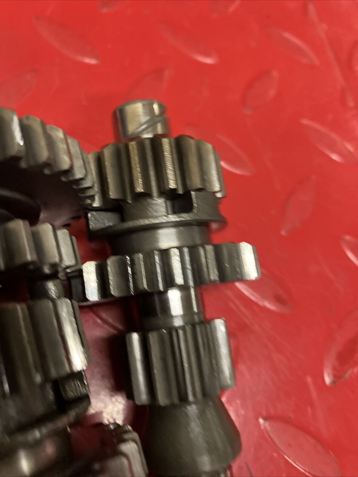 Yamaha U7E 1972 V70 transmission main counter shaft axle gear forks shift drum