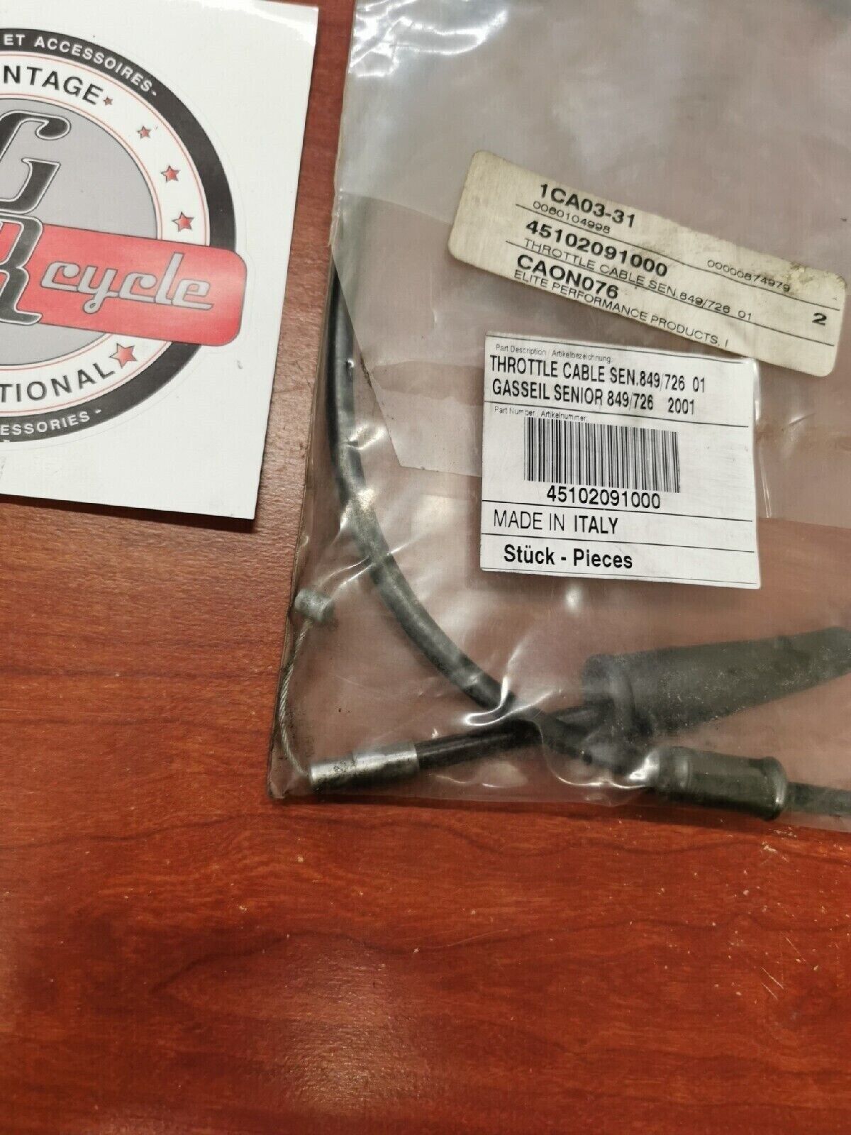 NOS KTM 50SX THROTTLE CABLE SEN.849/726 01 45102091000 KT3