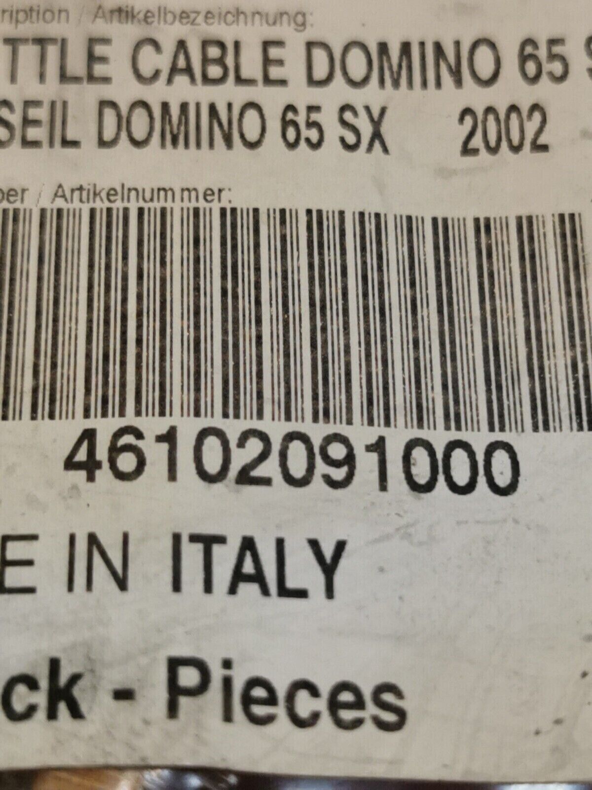 NOS KTM 65SX Throttle Cable 46102091000 KT2