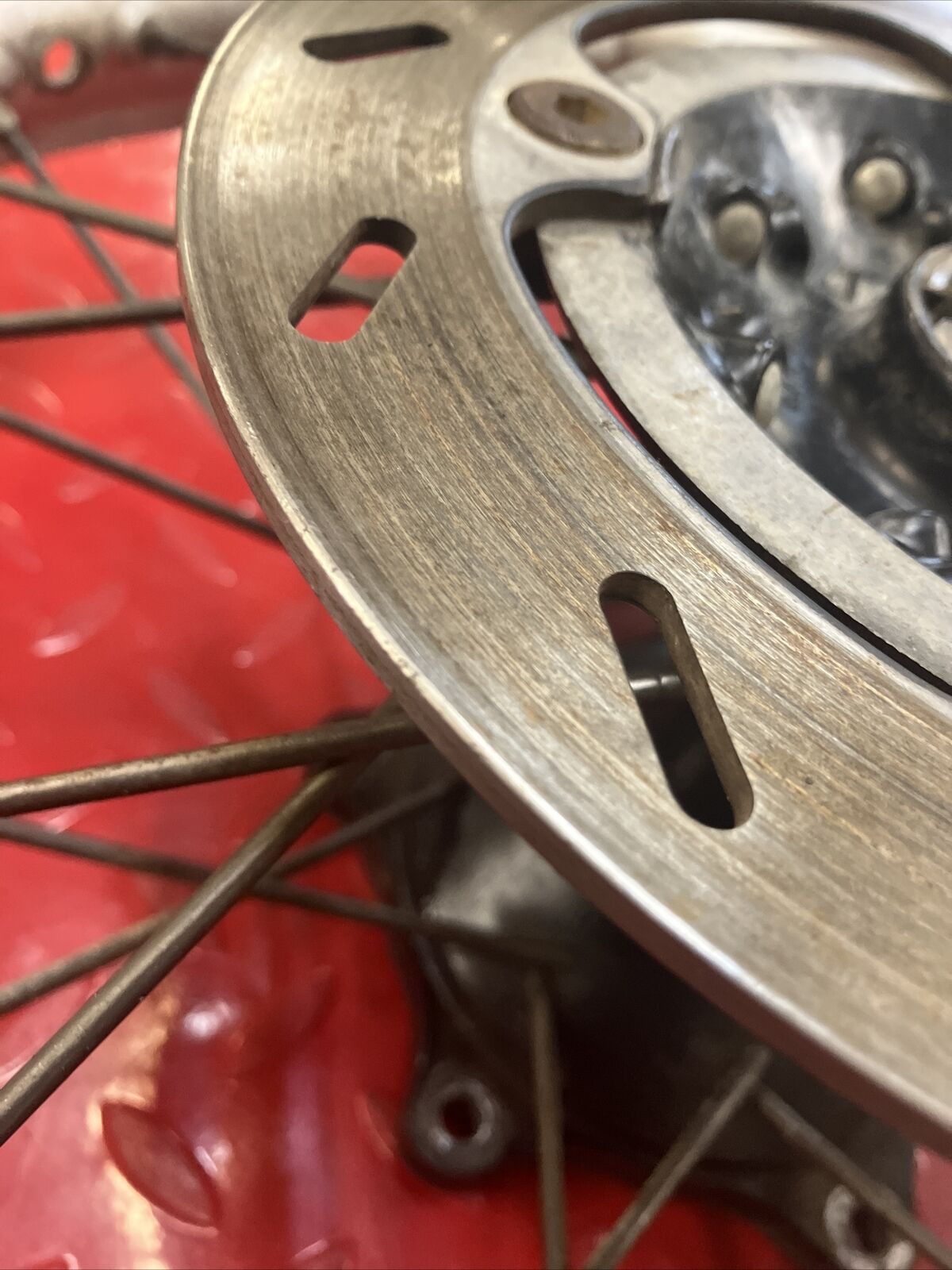 Honda CR125R 1991 rear back rear wheel hub rim 1990 42630-KZ4-325 42601-ML3-682