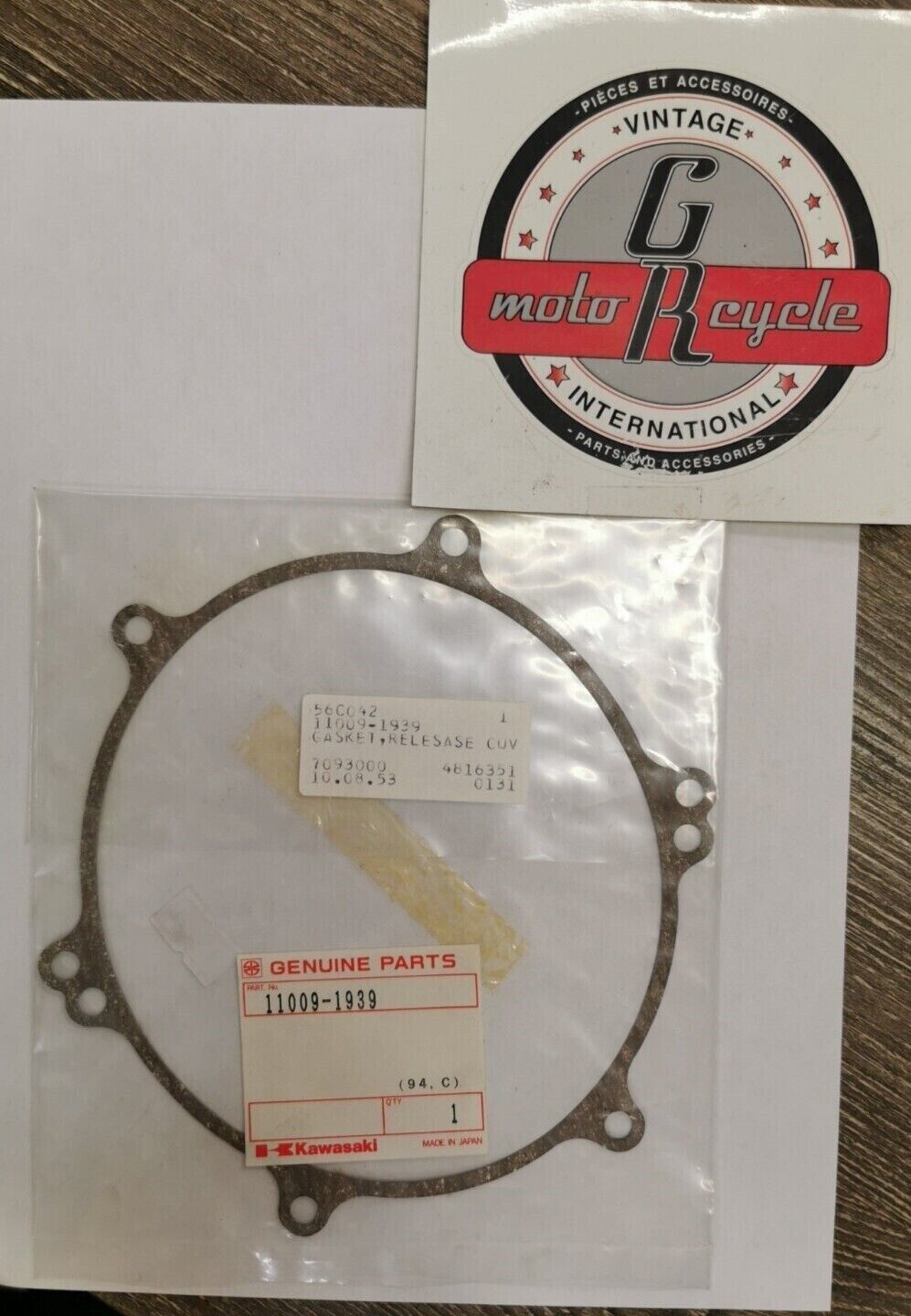 NOS KAWASAKI KDX200 1989 - 1994 RELEASE COVER GASKET 11009-1939 K31