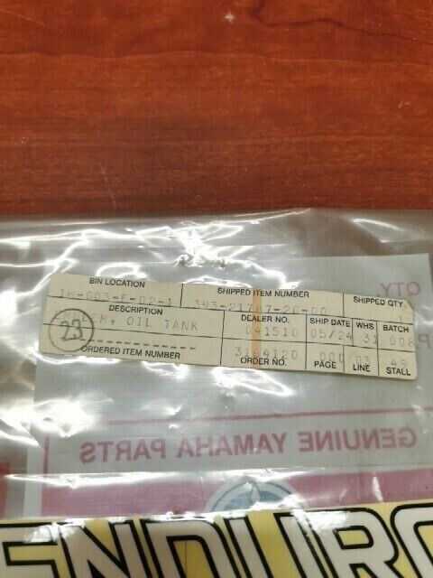 NOS Yamaha 1976 DT125 GT80 OIL TANK EMBLEM "ENDURO" 393-21787-20-00 Y132