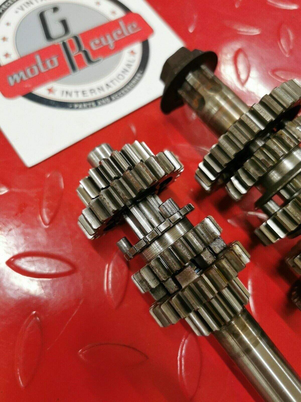 Kawasaki KX80 1979 transmission mainshaft countershaft main counter shaft gear