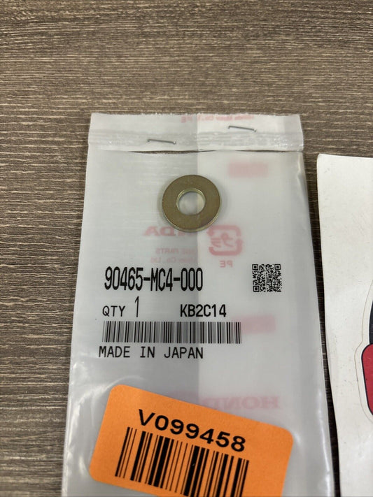 NOS Honda CB250F CBR250 CR125R CR250R CR500R CR80R WASHER 8MM 90465-MC4-000 H128