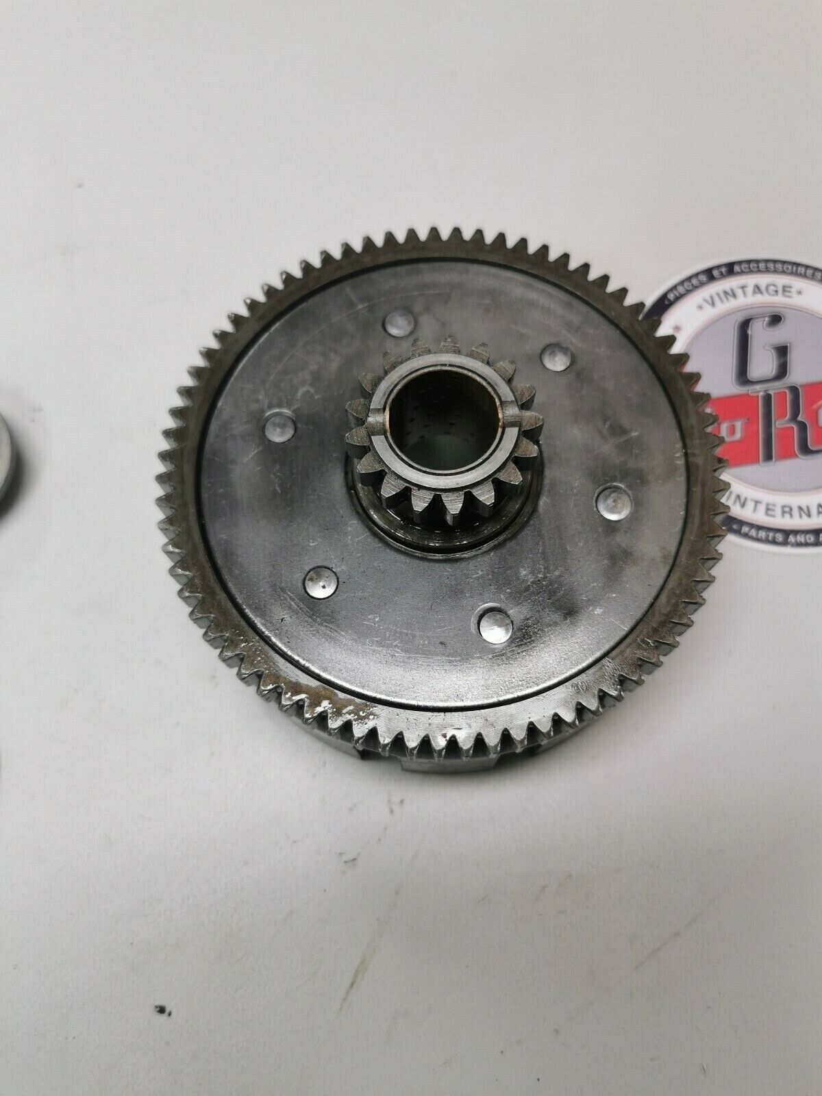 Kawasaki KX125 1980 complete clutch basket hub pressure plate 13081-1060