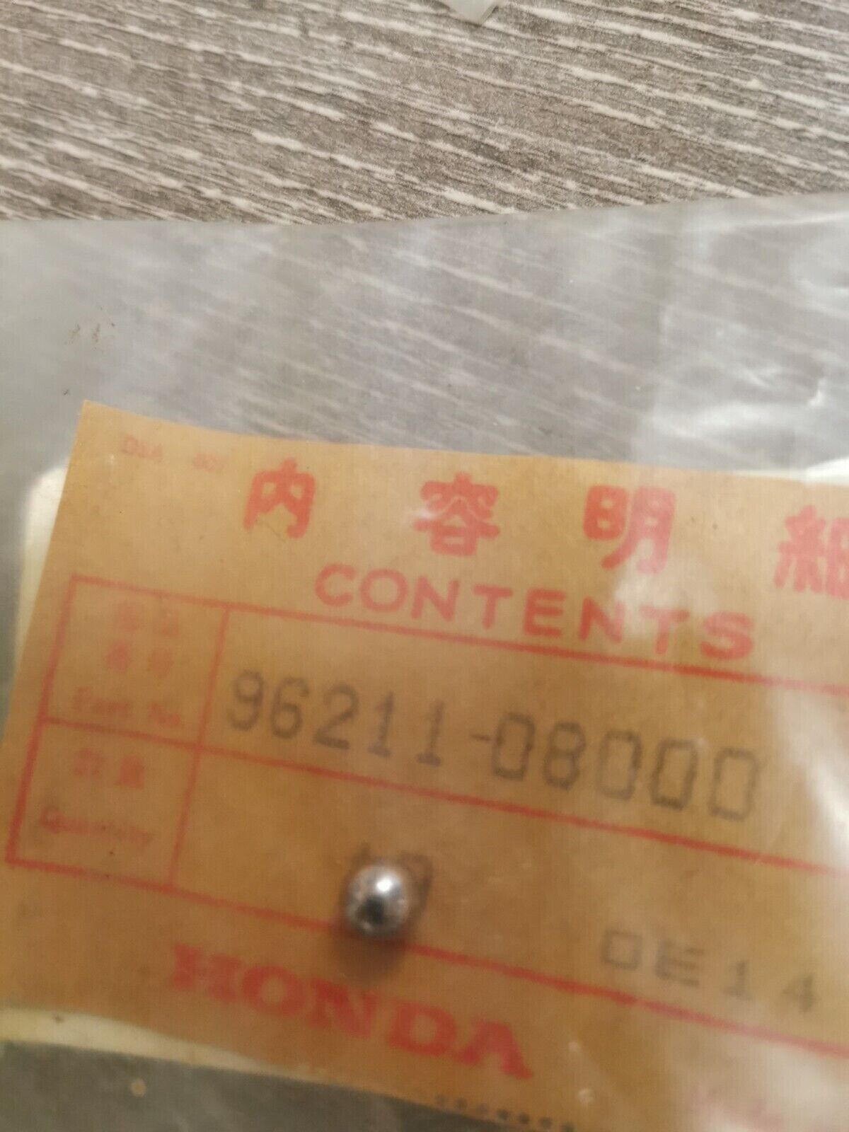 NOS HONDA BALL 96211-08000 H57