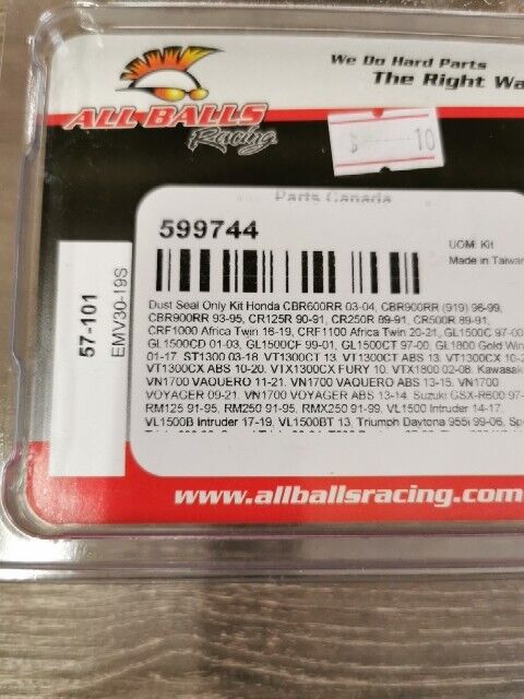 NOS ALL BALLS Honda CBR600RR CBR900RR CR250R Dust Seal Only Kit 57-101 J54