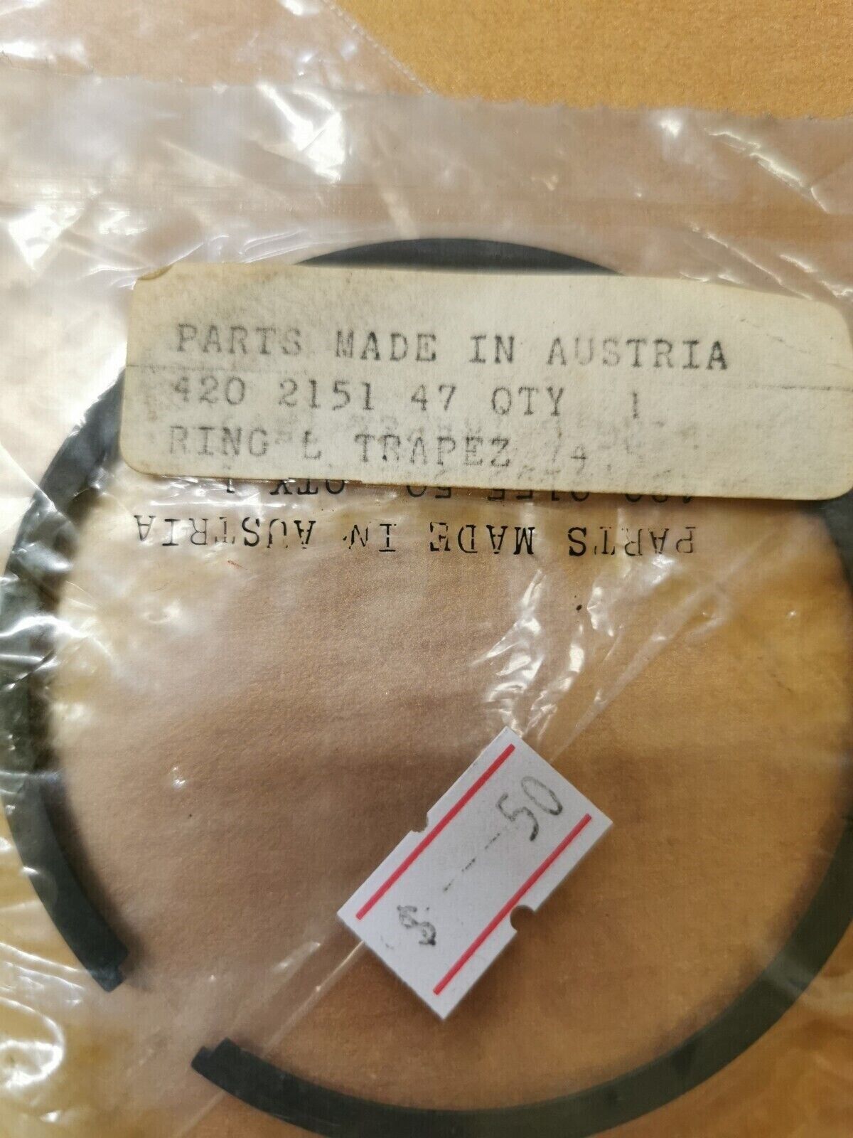 NOS CAN-AM MX PISTON RING 74.5 MM 2ST OVER 420-2151-47 CA2