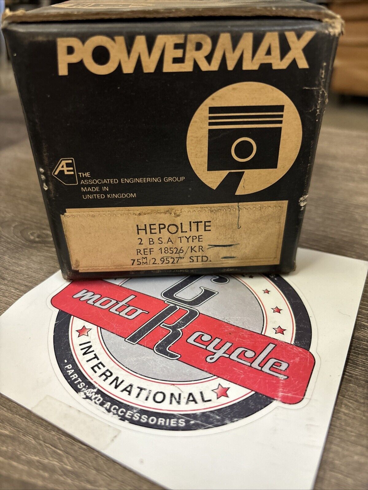 NOS HEPOLITE 650CC BSA PISTON SET STD 75MM POWERMAX 18526 J62