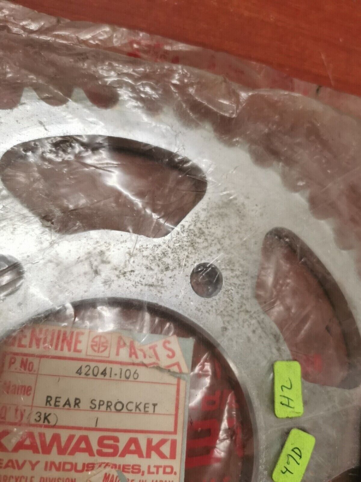 NOS Kawasaki 1972 - 1975 H2 REAR SPROCKET 47T 42041-106 K34