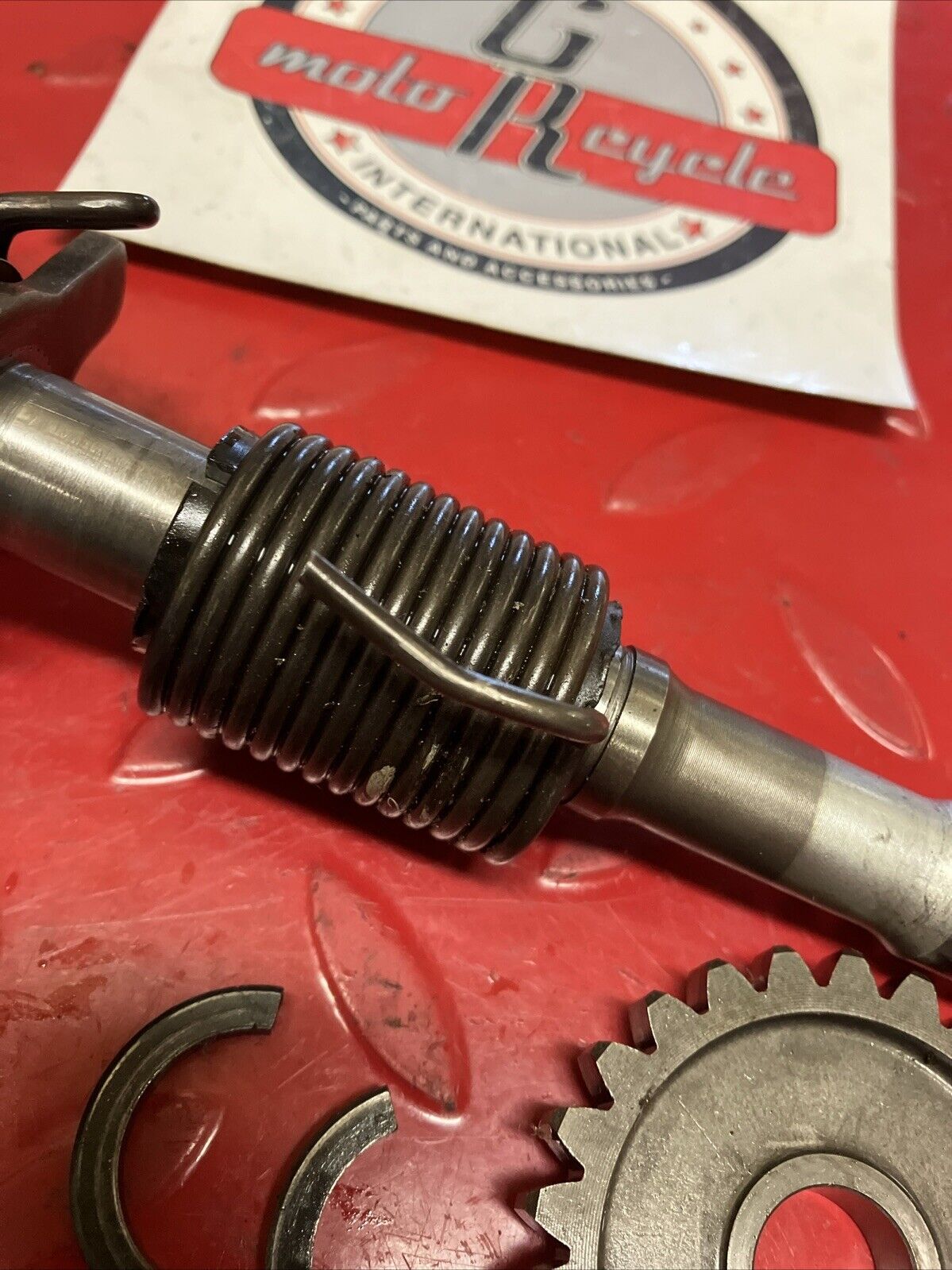 Yamaha YZ125 1983 Kickstarter Kick starter shaft spindle gear 1982 1984 1985