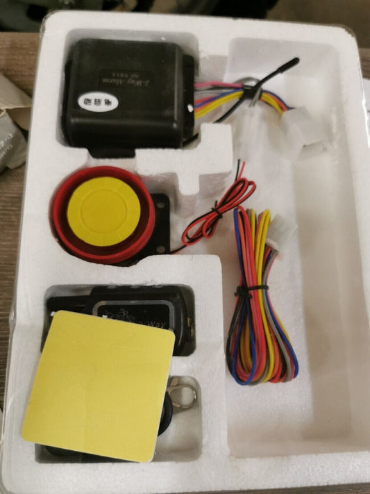 NOS 2 WAY ALARM MOTORCYCLE ALARM CONTROL SIREN VIBRATE KCE-6300 J48