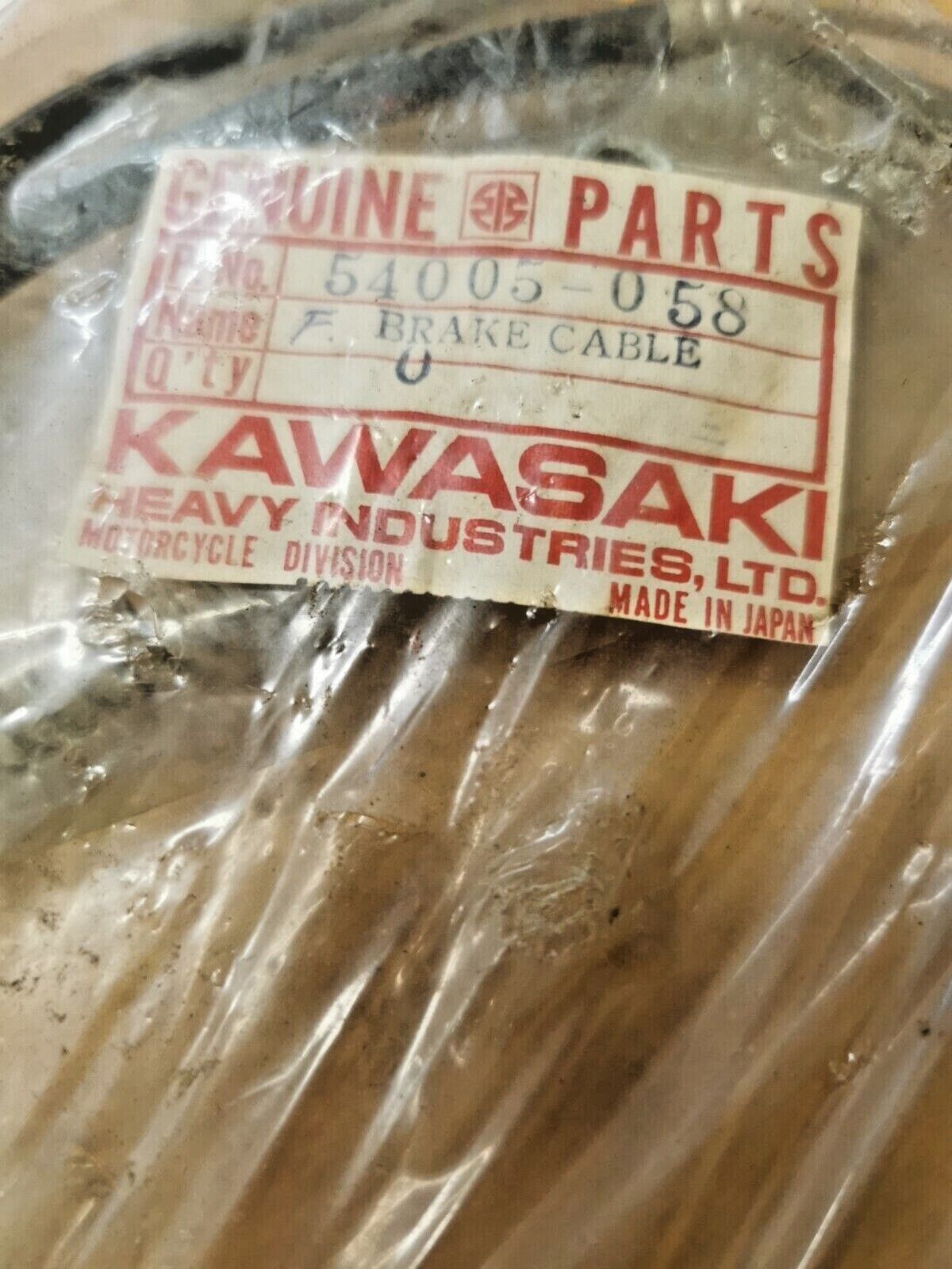 NOS KAWASAKI KV75 MT1 1971 - 1980 CABLE FRONT BRAKE 54005-058 K9