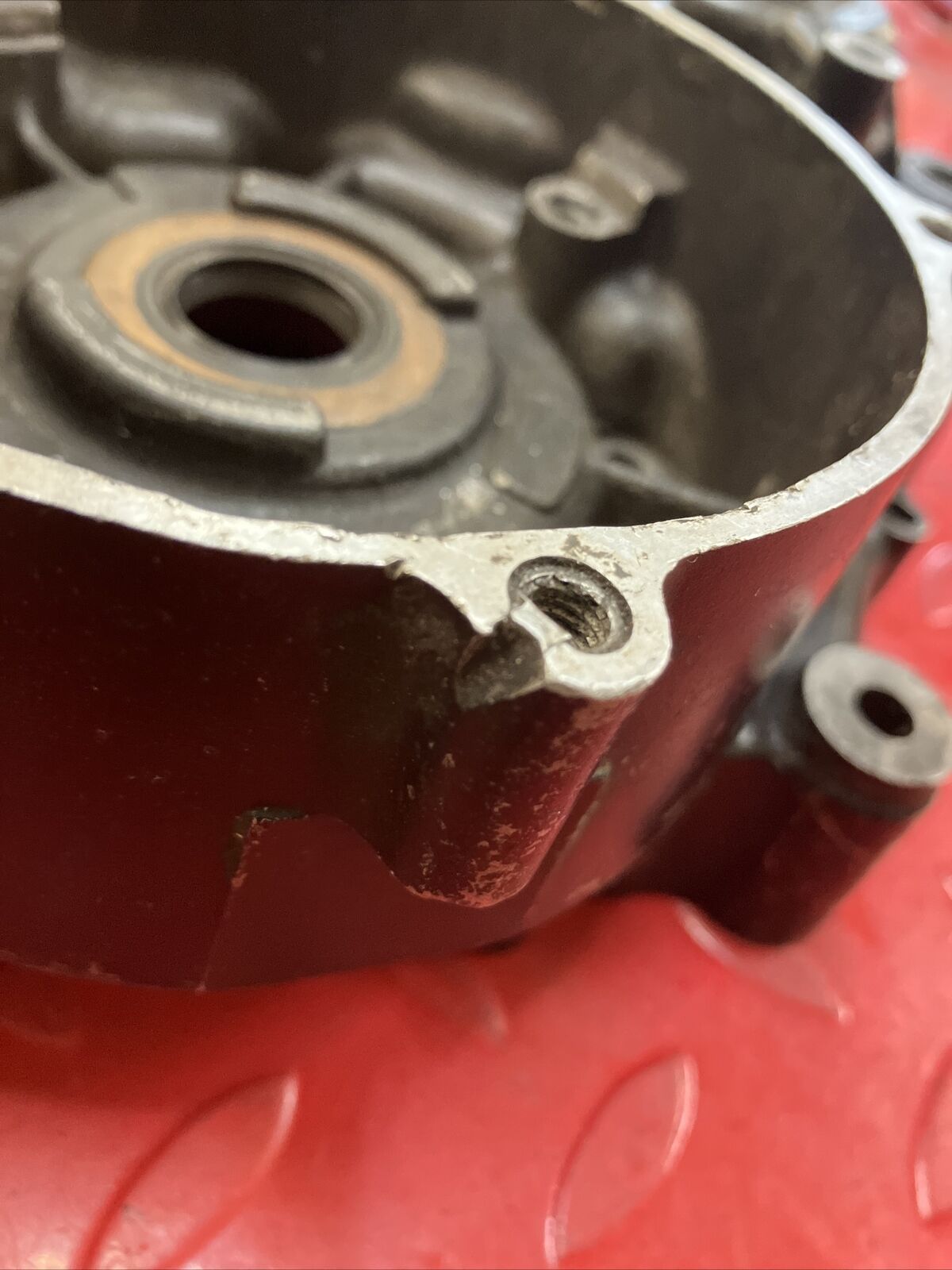 Kawasaki KX125 1983 left crankcase